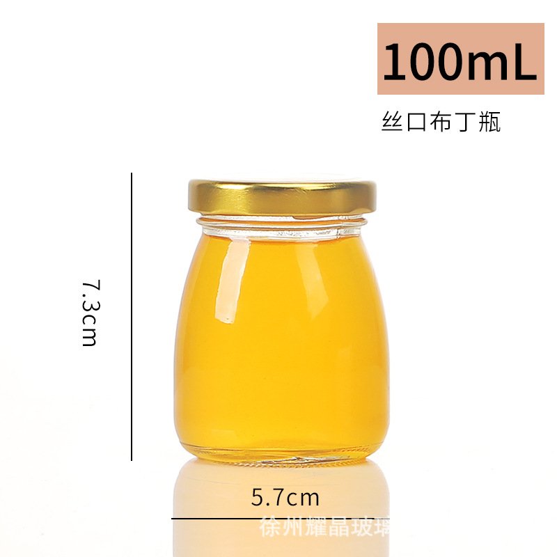 Pudding Bottle Glass Honey Jar-04