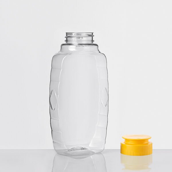 Lainrrew Honey Jars, Plastic Honey Bottles With Le-03