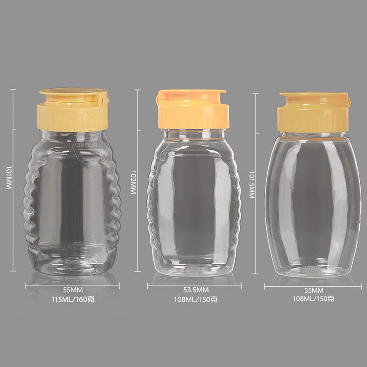 Lainrrew Honey Jars, Plastic Honey Bottles With Le-10