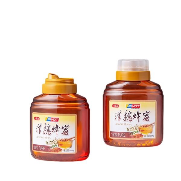 Plastic honey container with reflux cap 2