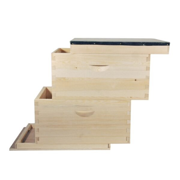 Premium Beehive Kit New Zealand Pine Cedar with Australian Design Includes Wax Melting Set 2