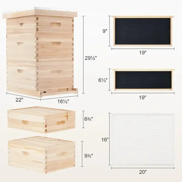 Versatile Beehive Kits Durable Pine and Cedar Options for Modern Beekeeping 4webp 1